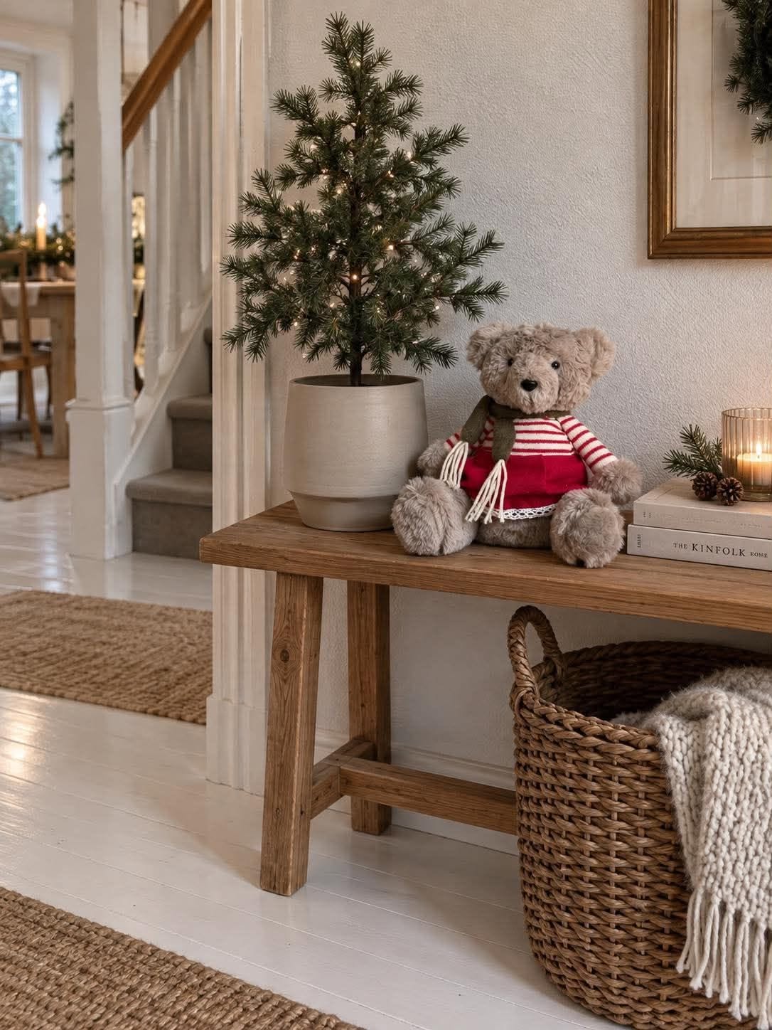 Bamse med strik - Jul