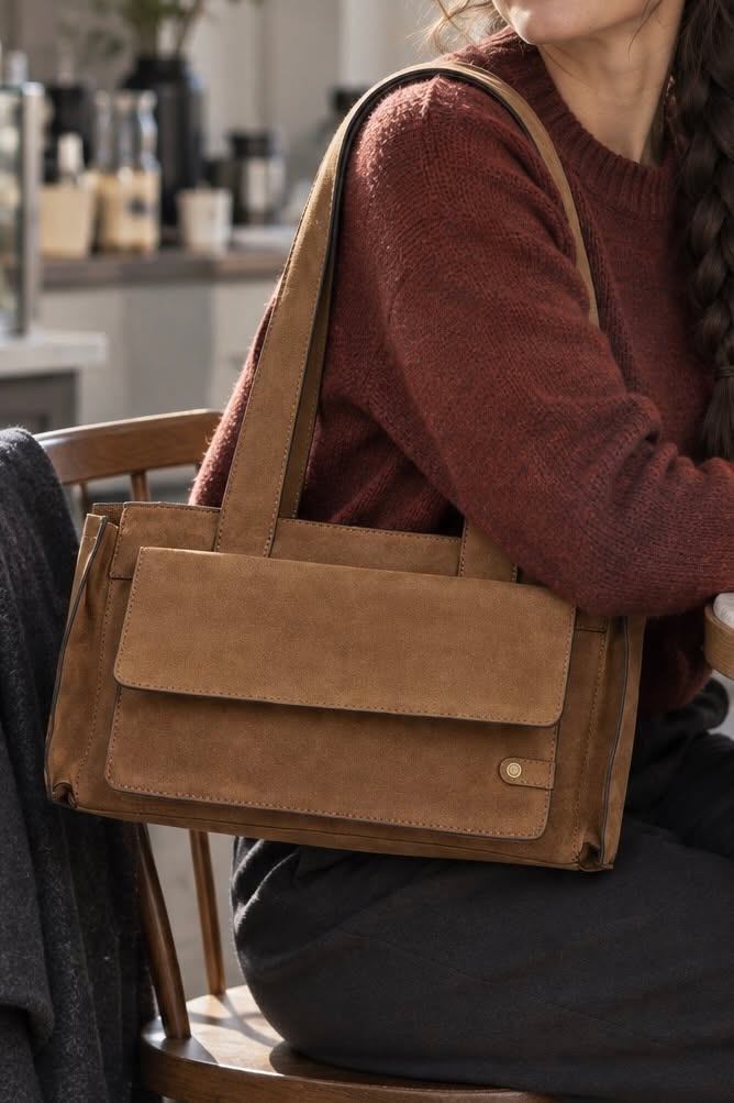 Skuldertaske Madrid - Dark Tan