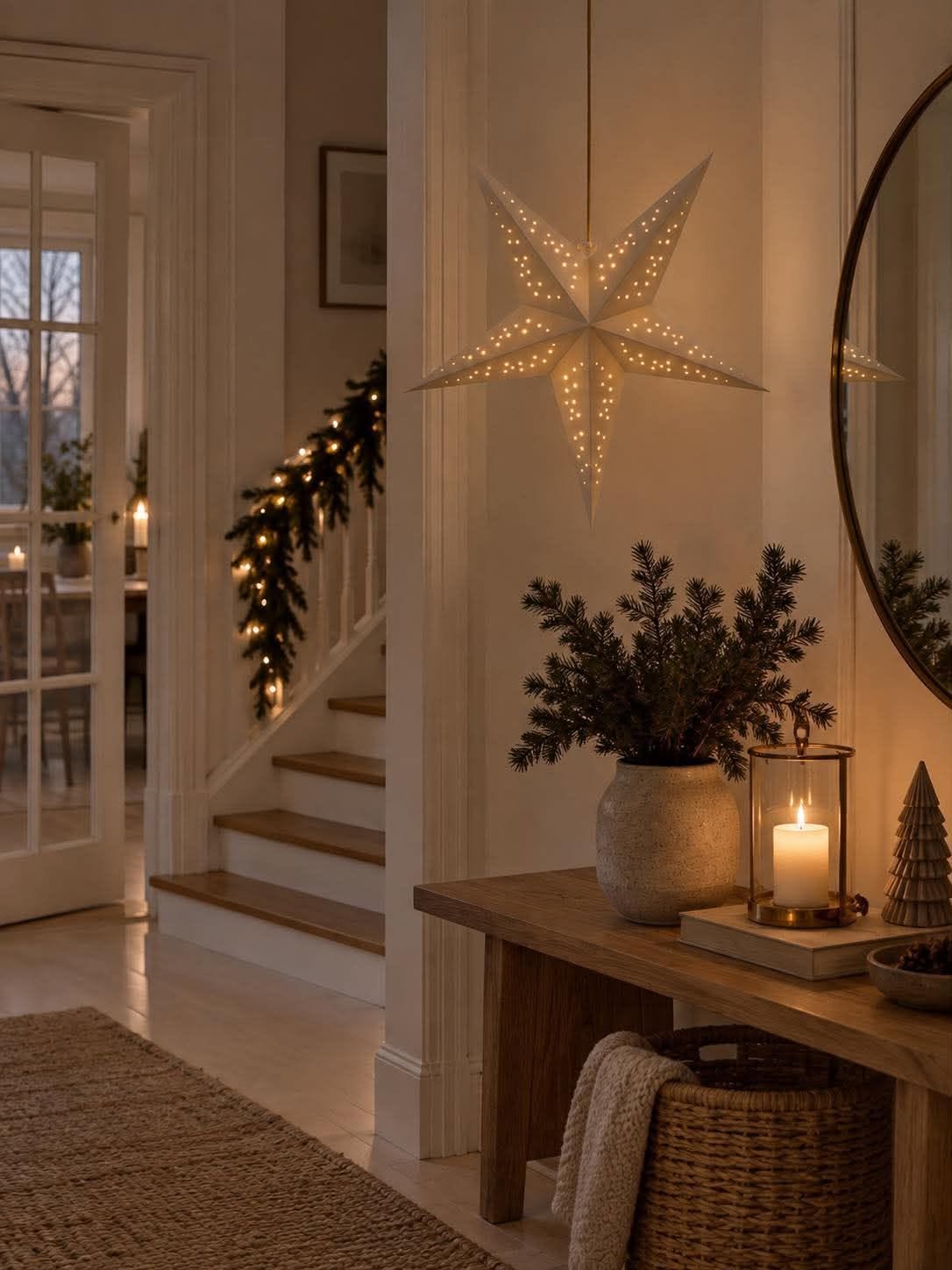 Stjärna med led ljus - Vit 60 cm