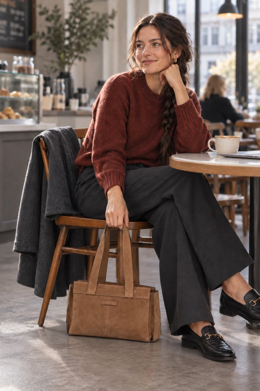 Skuldertaske Madrid - Dark Tan