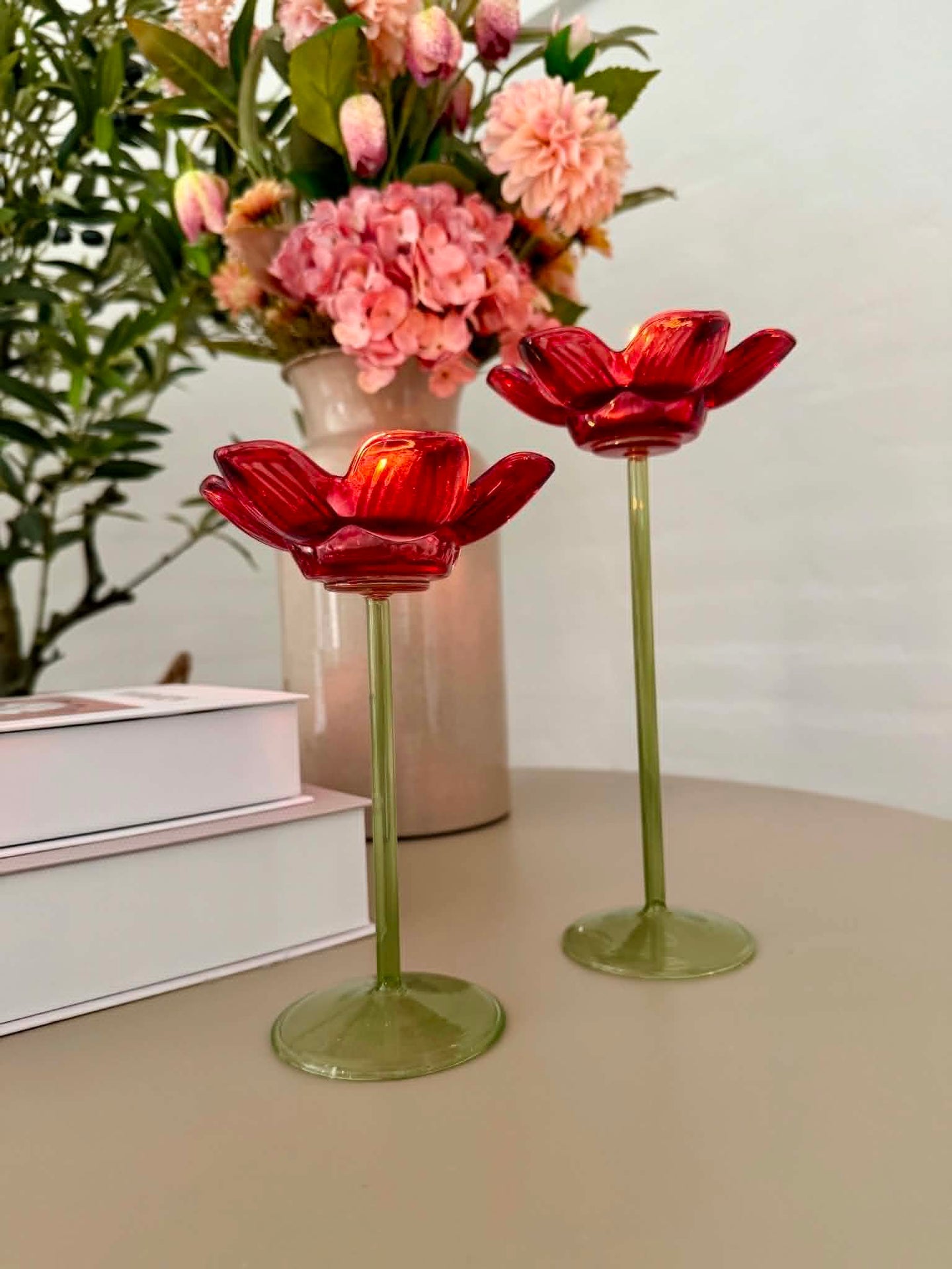 Ljusstake blomma - Röd
