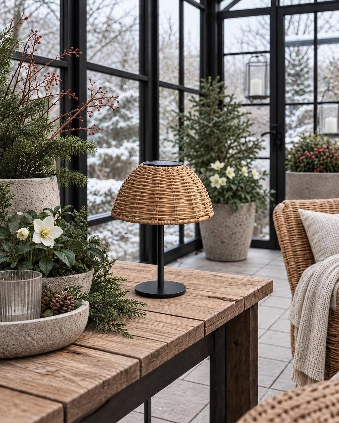 Bordlampa Solar LINA - Natur
