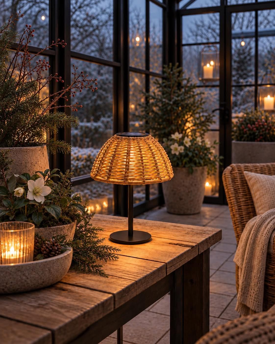 Bordlampa Solar LINA - Natur