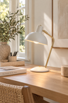 Bordslampa Retro - Vit / guld