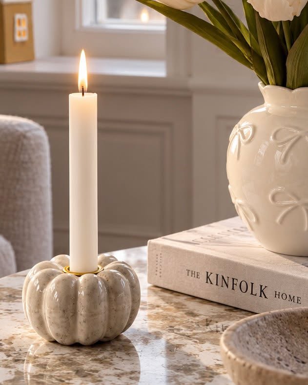 Ljusstake Pumpa - keramik