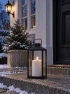 Utomhus LED-blockljus - Vit med räfflor 15 cm