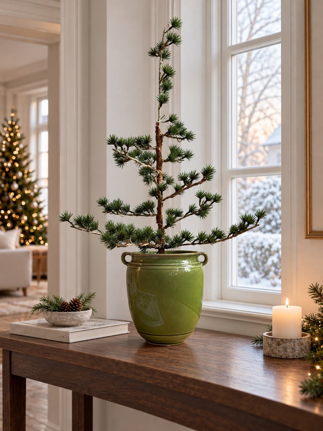 Krukke Olive hög – grön stengodskrukka