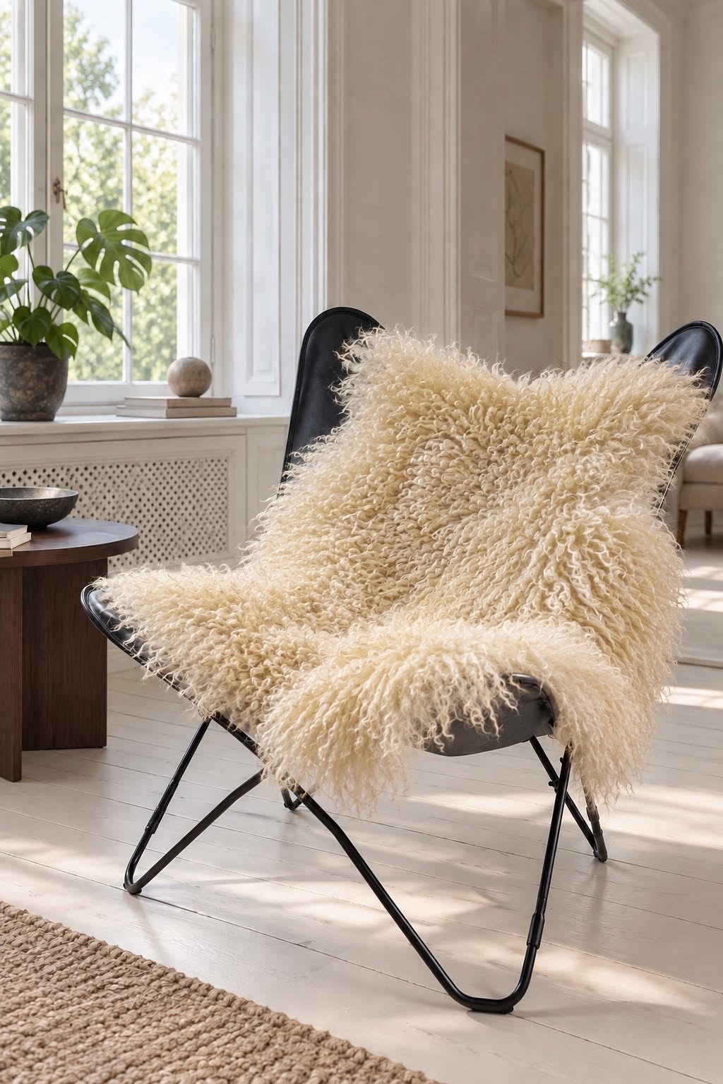 Lammeskind Curly - Nature white