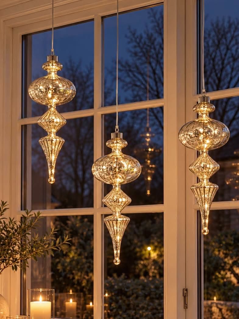 Dråbe med led lys - til ophæng