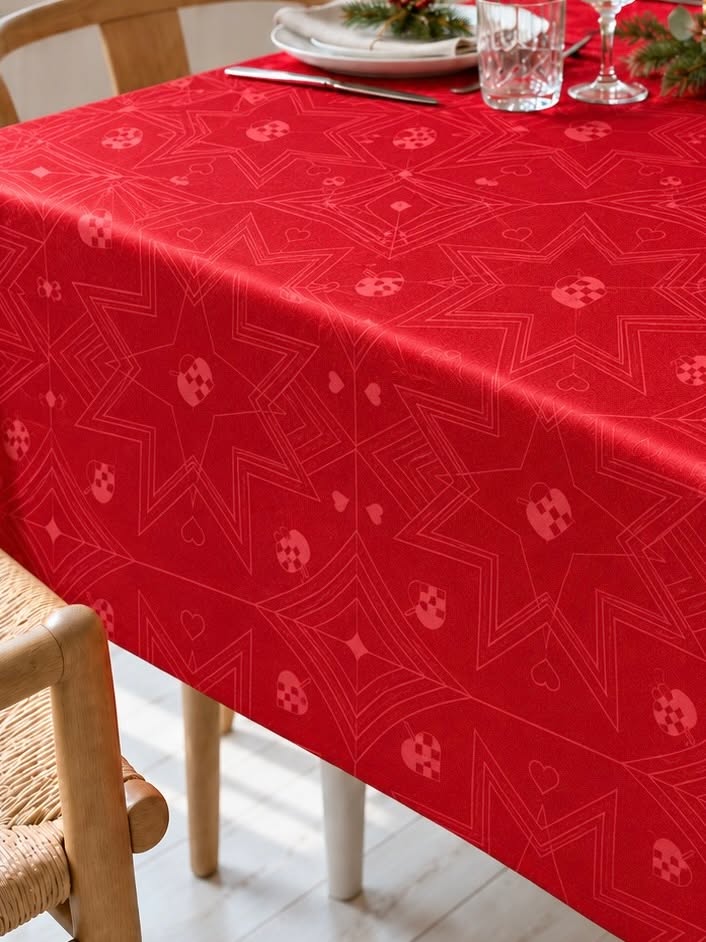 Julduk Jacquard - Röd 320cm