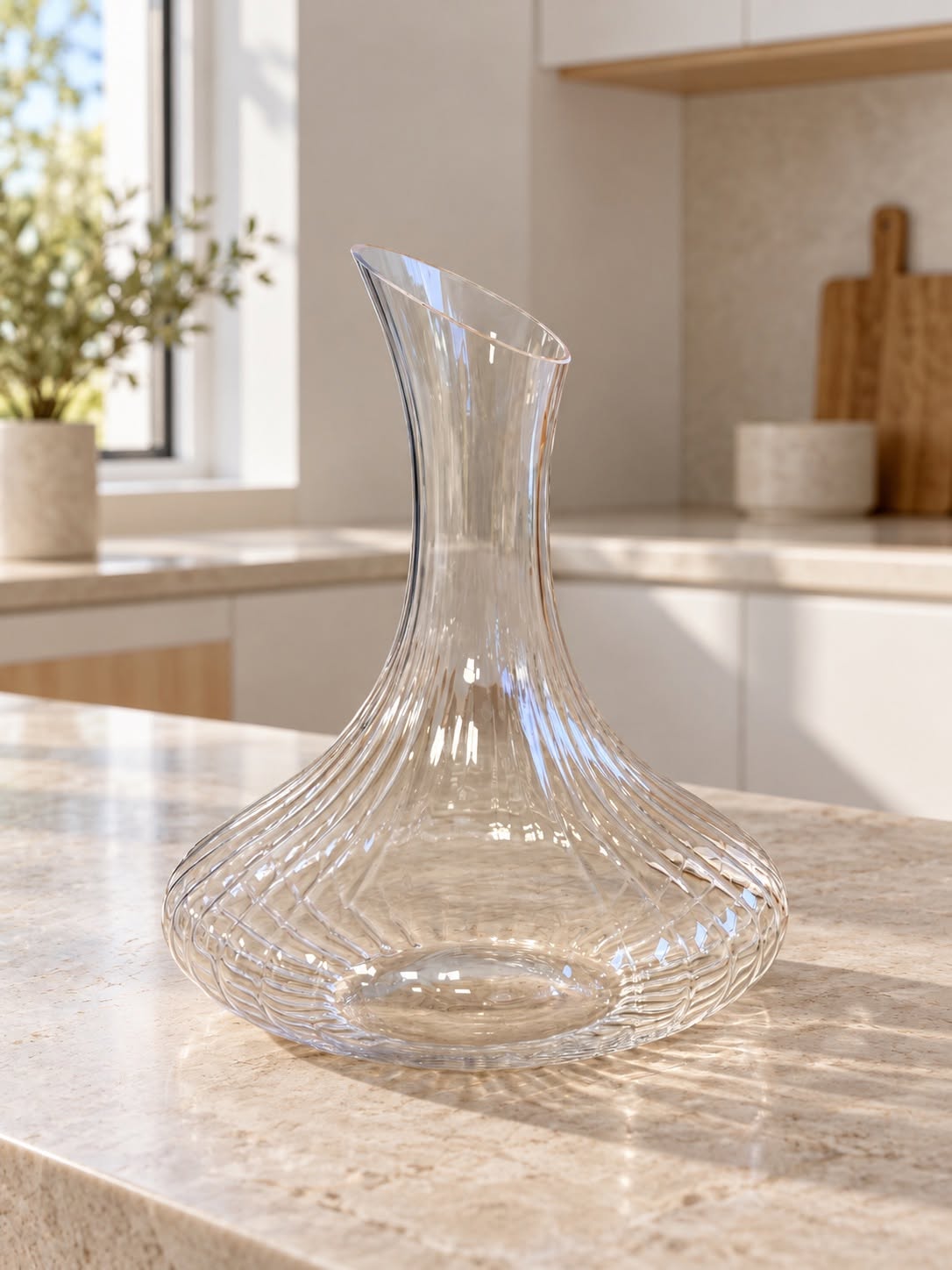 Vinkaraffel i borosilikatglas