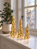 Julgranar med LED-ljus - Set med 3 storlekar