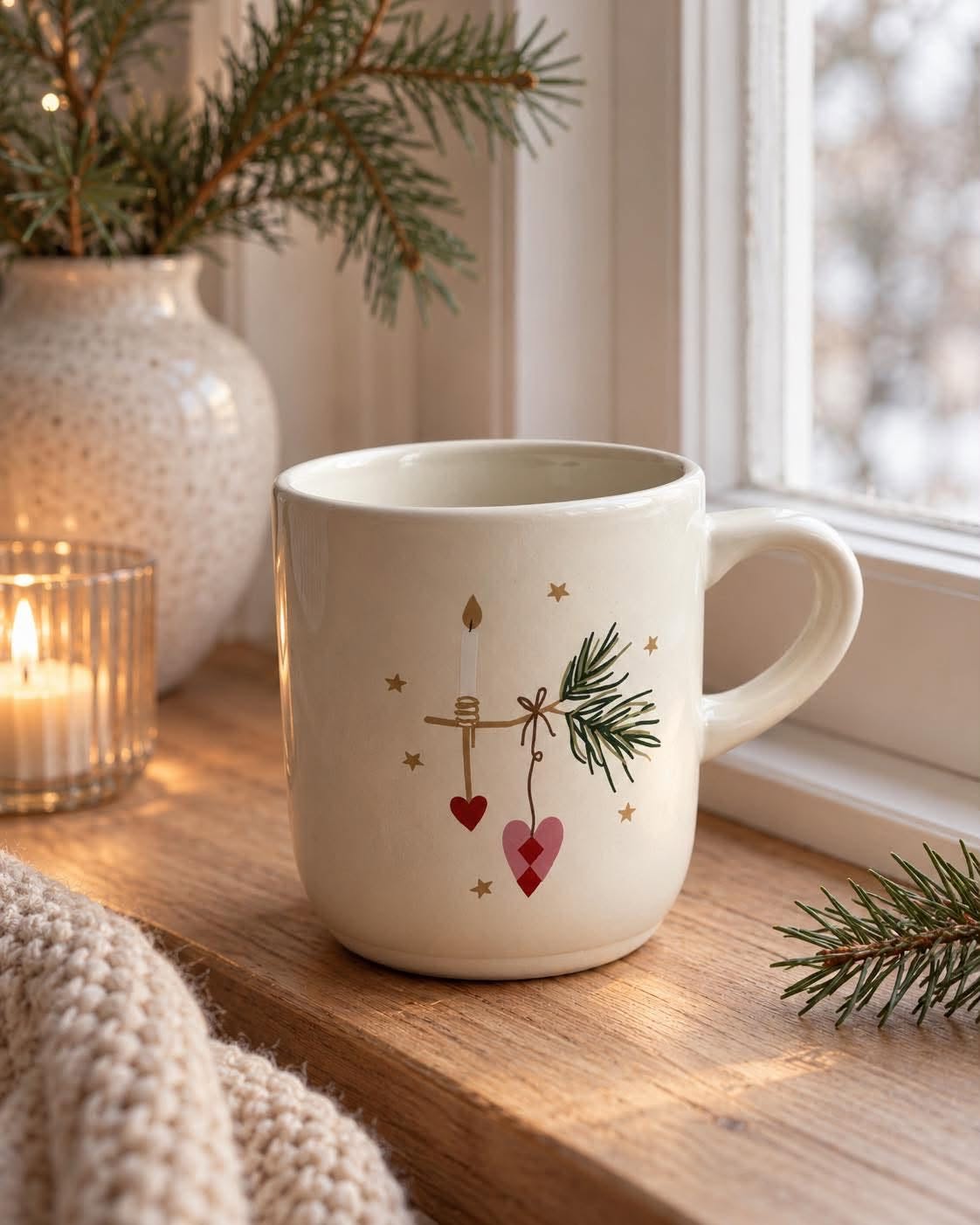 Julmugg – Stengods med Tryck