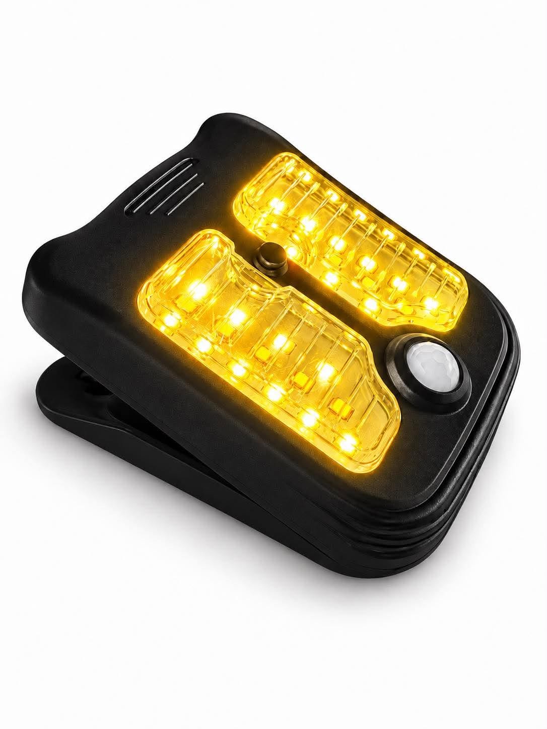 Clip-on-lampa med solcell och sensor