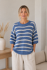 Stickad Nayeli - Jeans blue