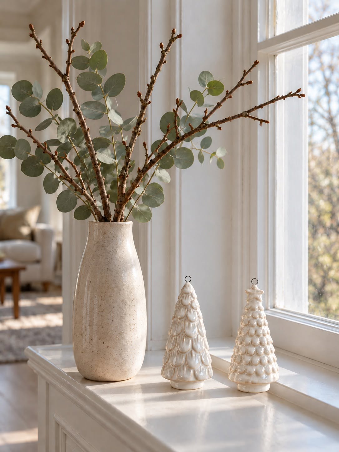 Julgran i porslin - White MIX
