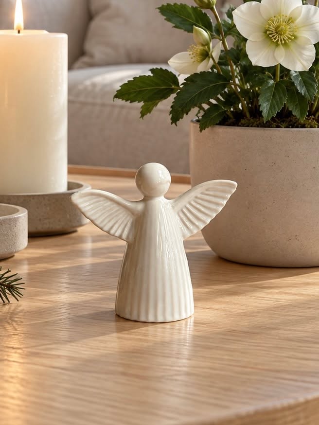 Ängel Keramik – Vit Figur