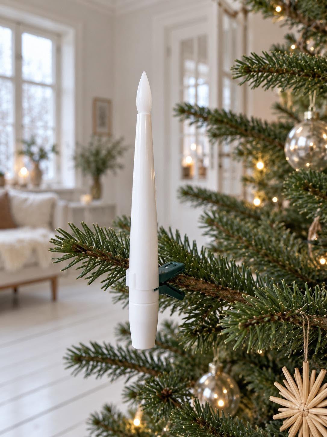 Julgransljus med fjärrkontroll - paket med 10 st