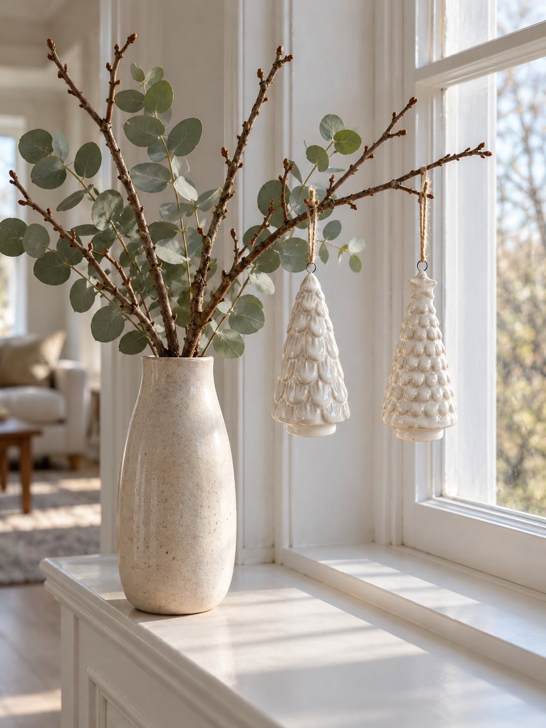 Julgran i porslin - White MIX