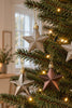 Stjerner med ophæng - 8 stk – brune juleophæng