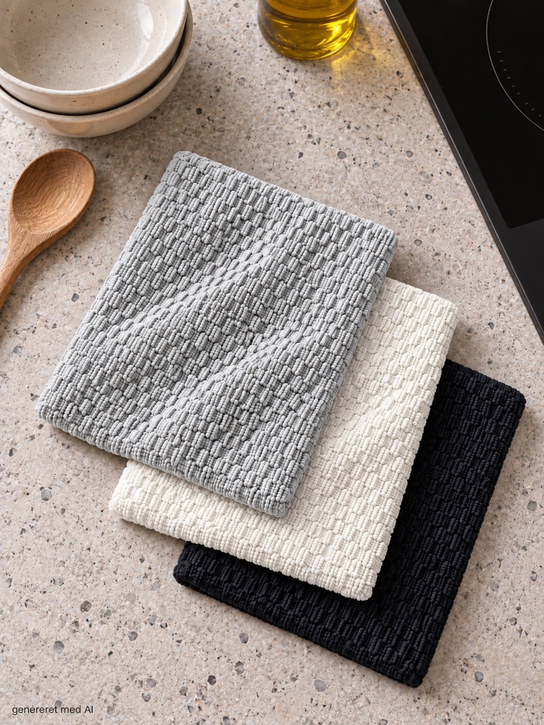 Disktrasa i mikrofiber våfflad - 3 st