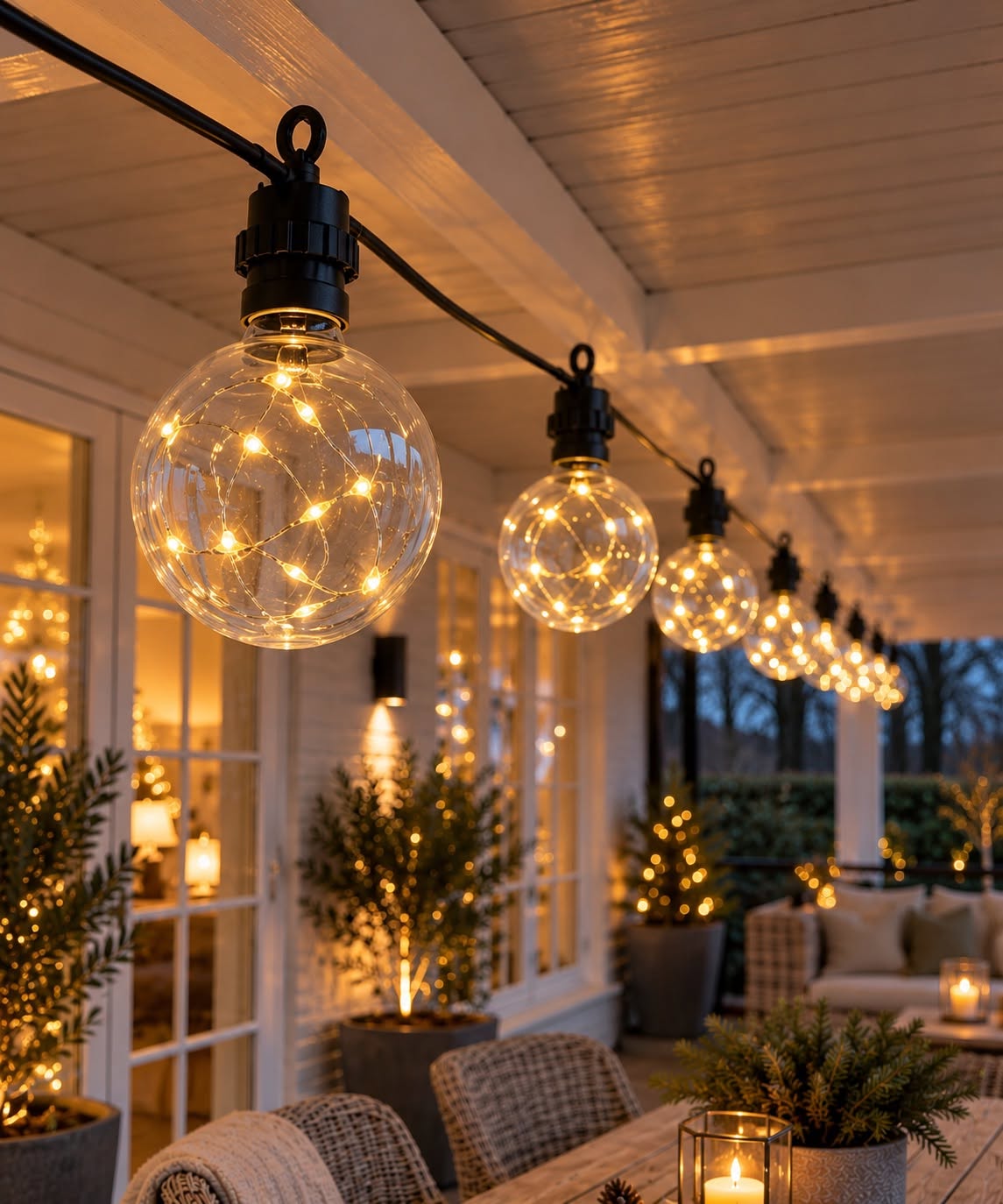 LED-ljusslinga med 10 lampor och totalt 100 varmvita mikro-LED:er