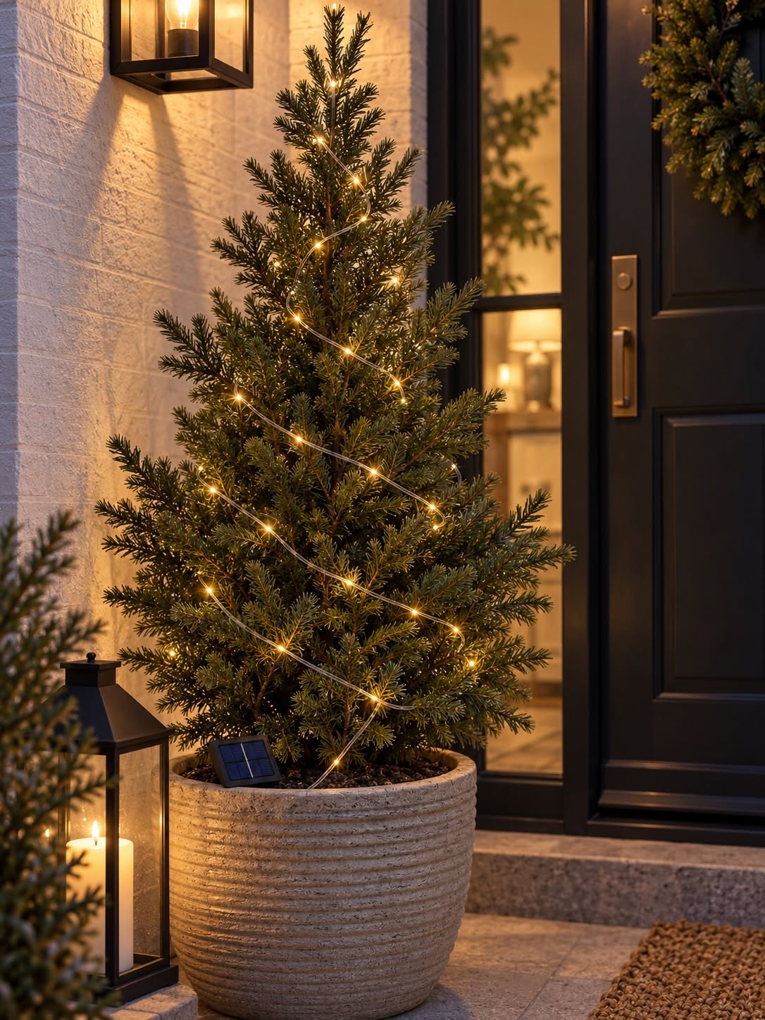Solcellsslinga med 120 varmvita LED-lampor och 8 funktioner