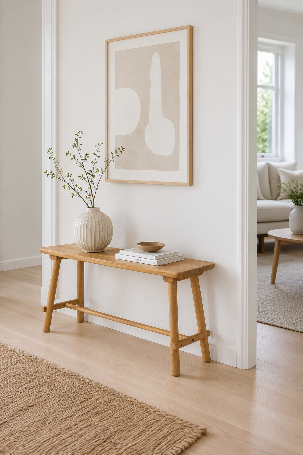 Bänk Oak nature 90 cm