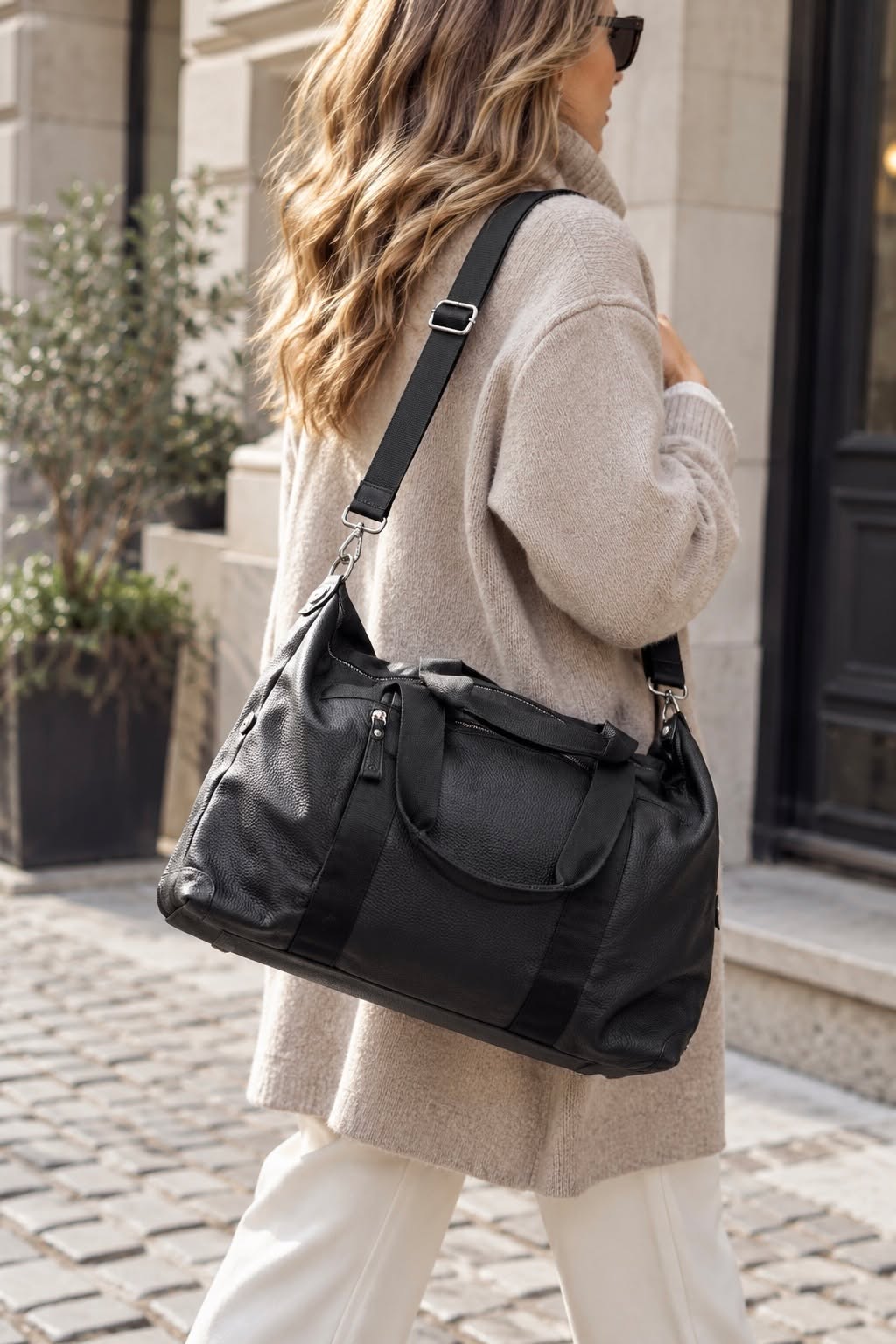 Weekendväskset - svart läder