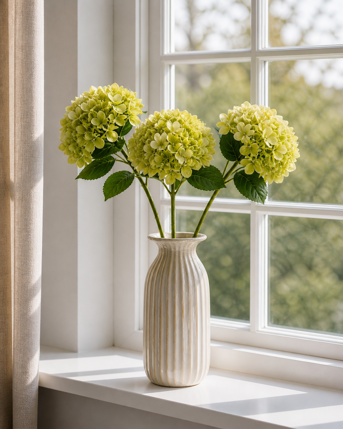 Hortensia Stjälk - Lime