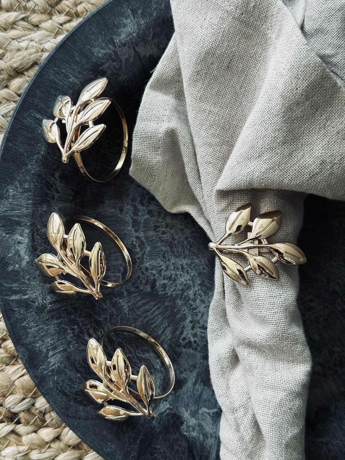 Servettringar - Guld 4 st.