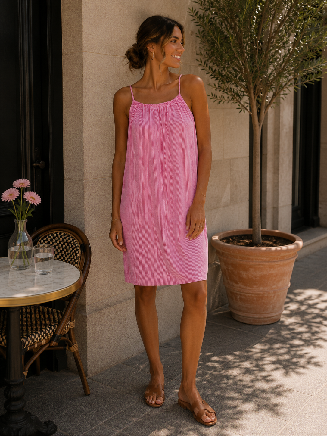 Klänning Carmen – Fuxia