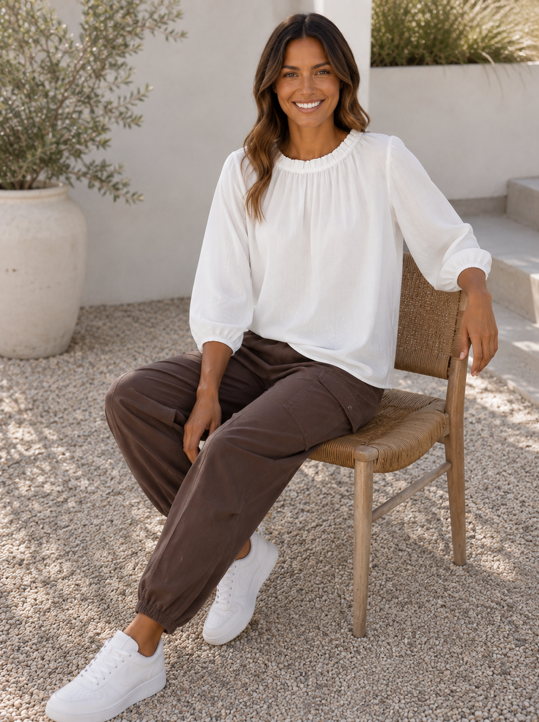 Blus Juniper off-white