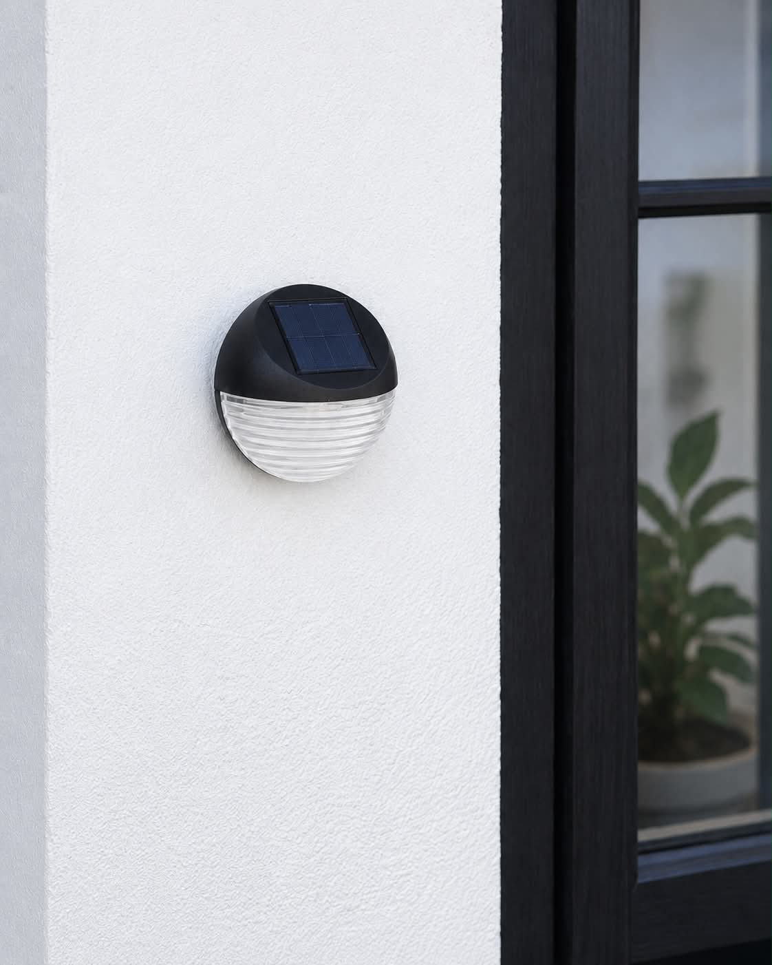 Vägglampa med solceller – Set med 4 st.