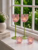 Ljusstake Tulpan - Rosa