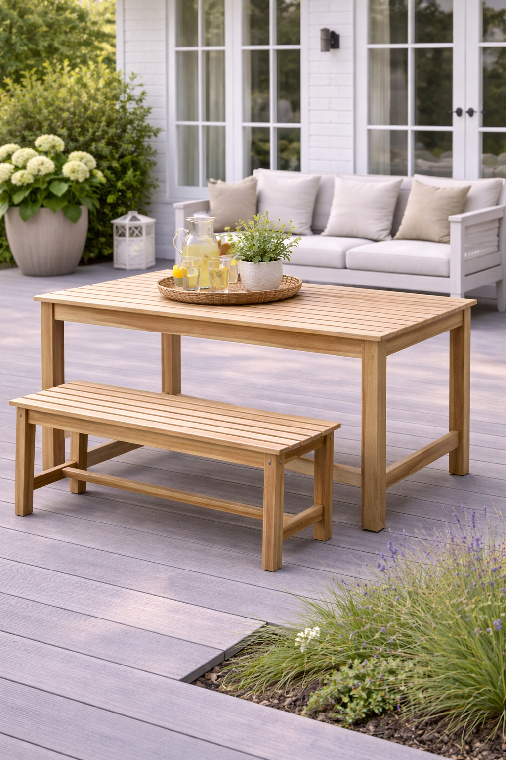 Bänk i teak