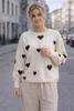 Stickad Clover Knit - Beige