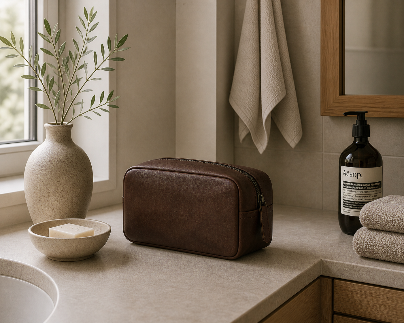 Toalettväska Faust - Dark brown