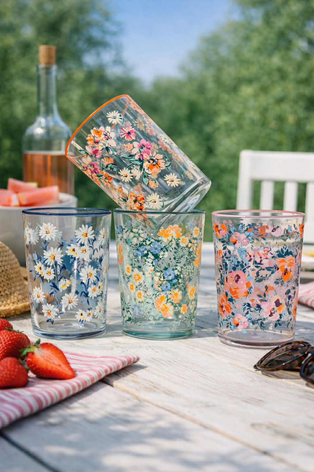 Dricksglas Flora - paket med 4 st