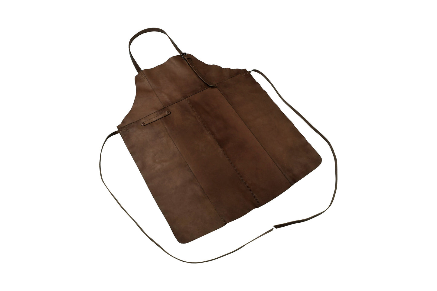Skinnförkläde Faust – Dark brown