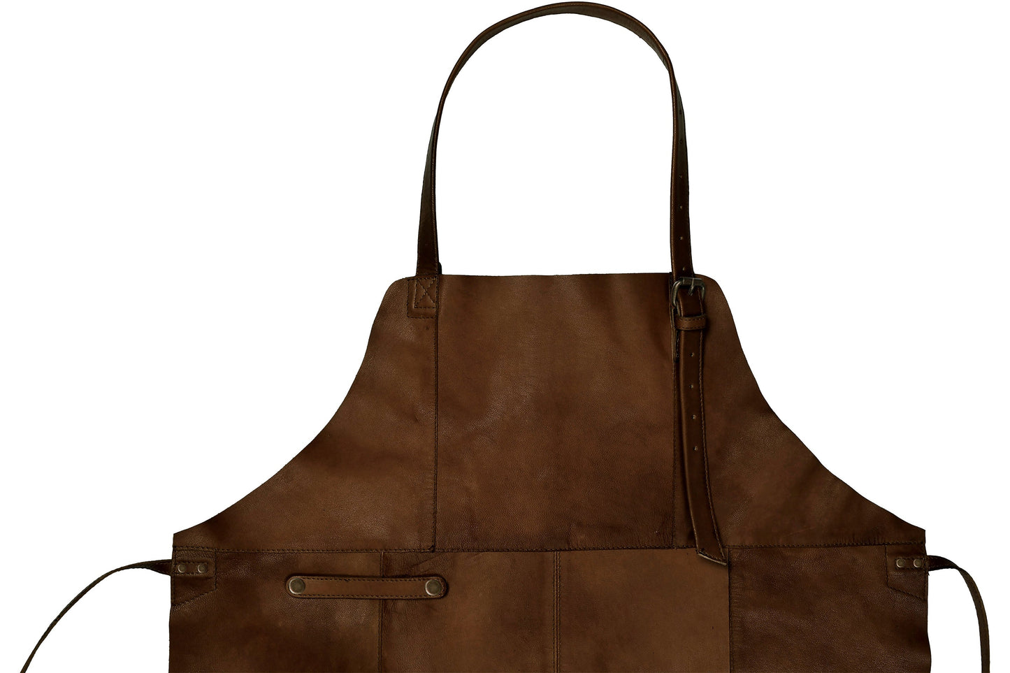 Skinnförkläde Faust – Dark brown