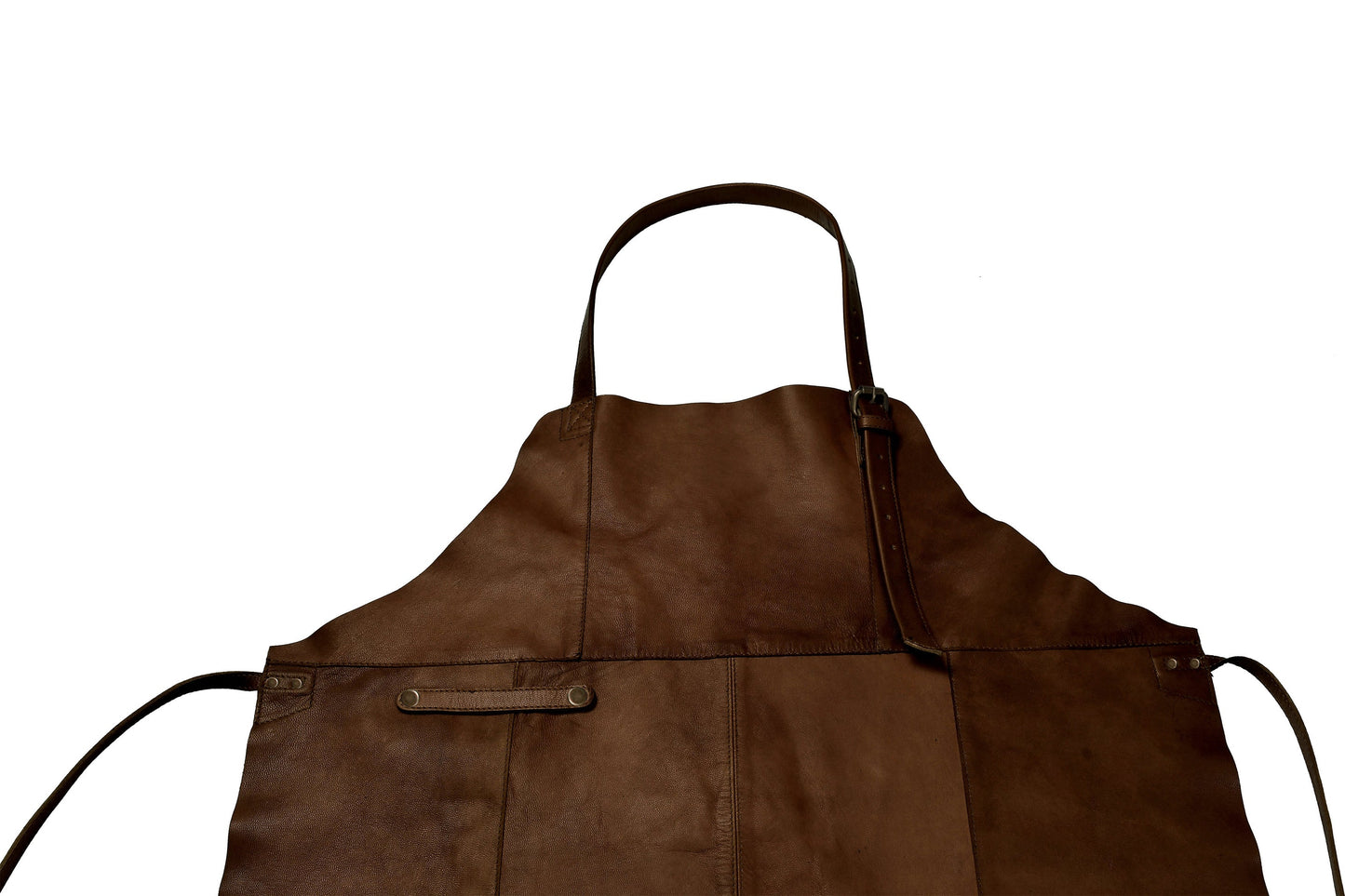 Skinnförkläde Faust – Dark brown