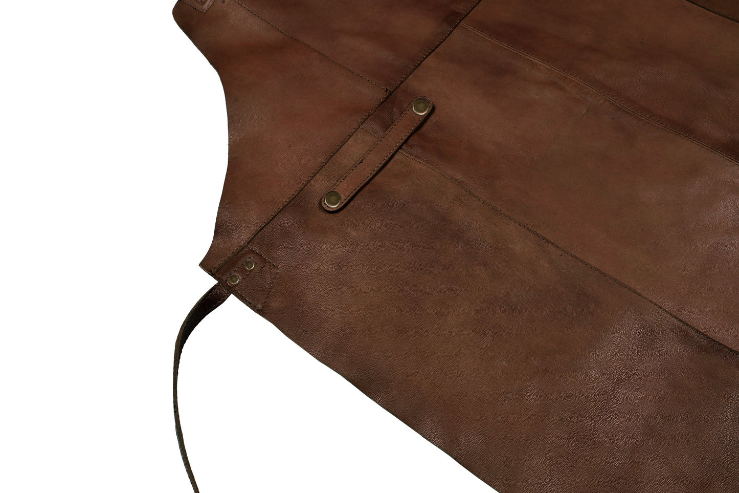Skinnförkläde Faust – Dark brown