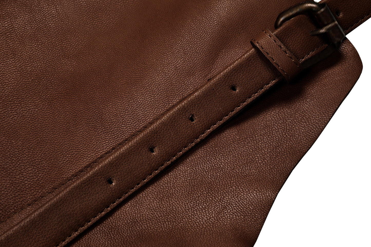 Skinnförkläde Faust – Dark brown