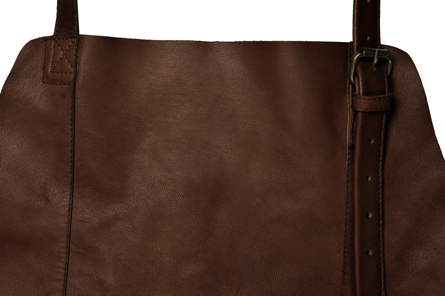 Skinnförkläde Faust – Dark brown