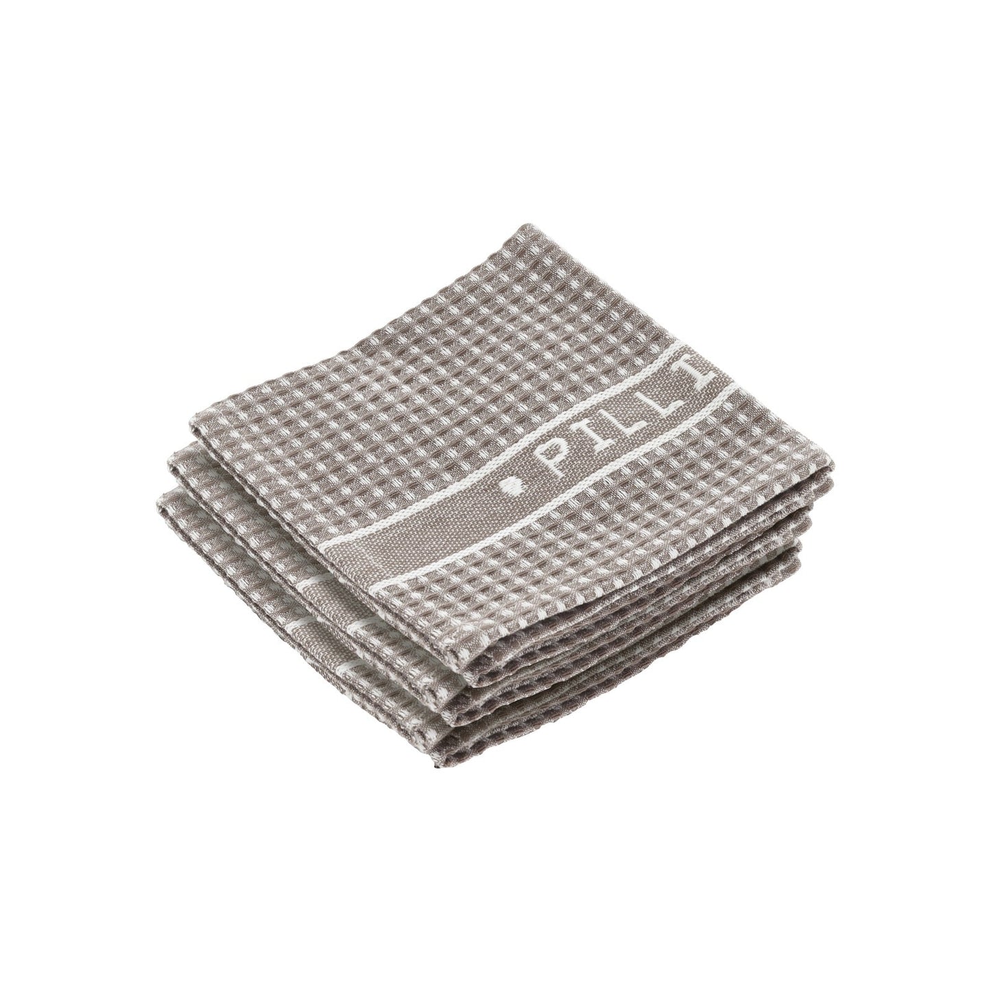 Disktrasor Set med 3 st - Vafflad - Svamp/vit