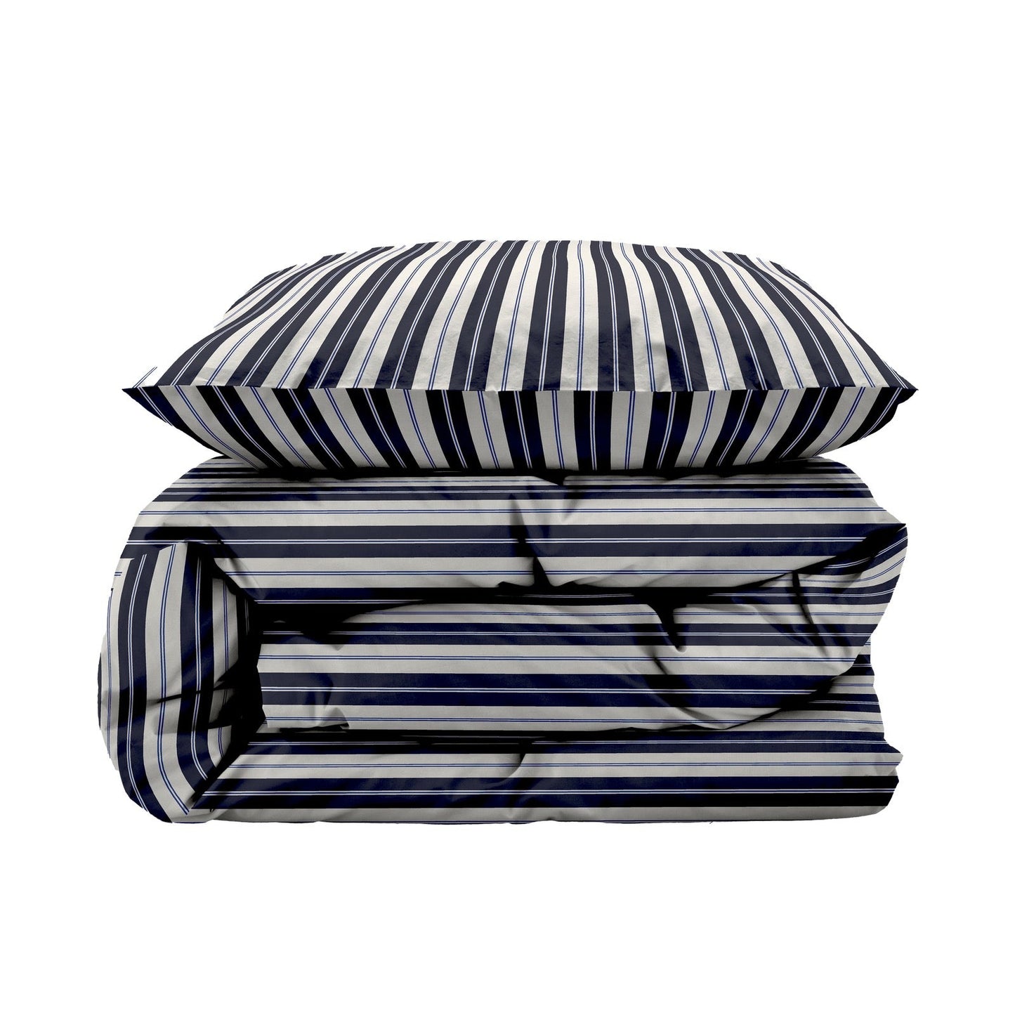 Bäddset, Flow navy blue, 140x220 - 63x60