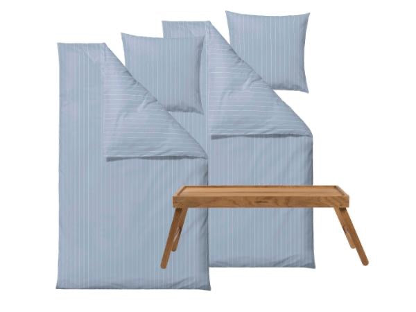Sängkläder 2 set Södahl 140x220 cm - Linen Blue - inkl. sängbricka