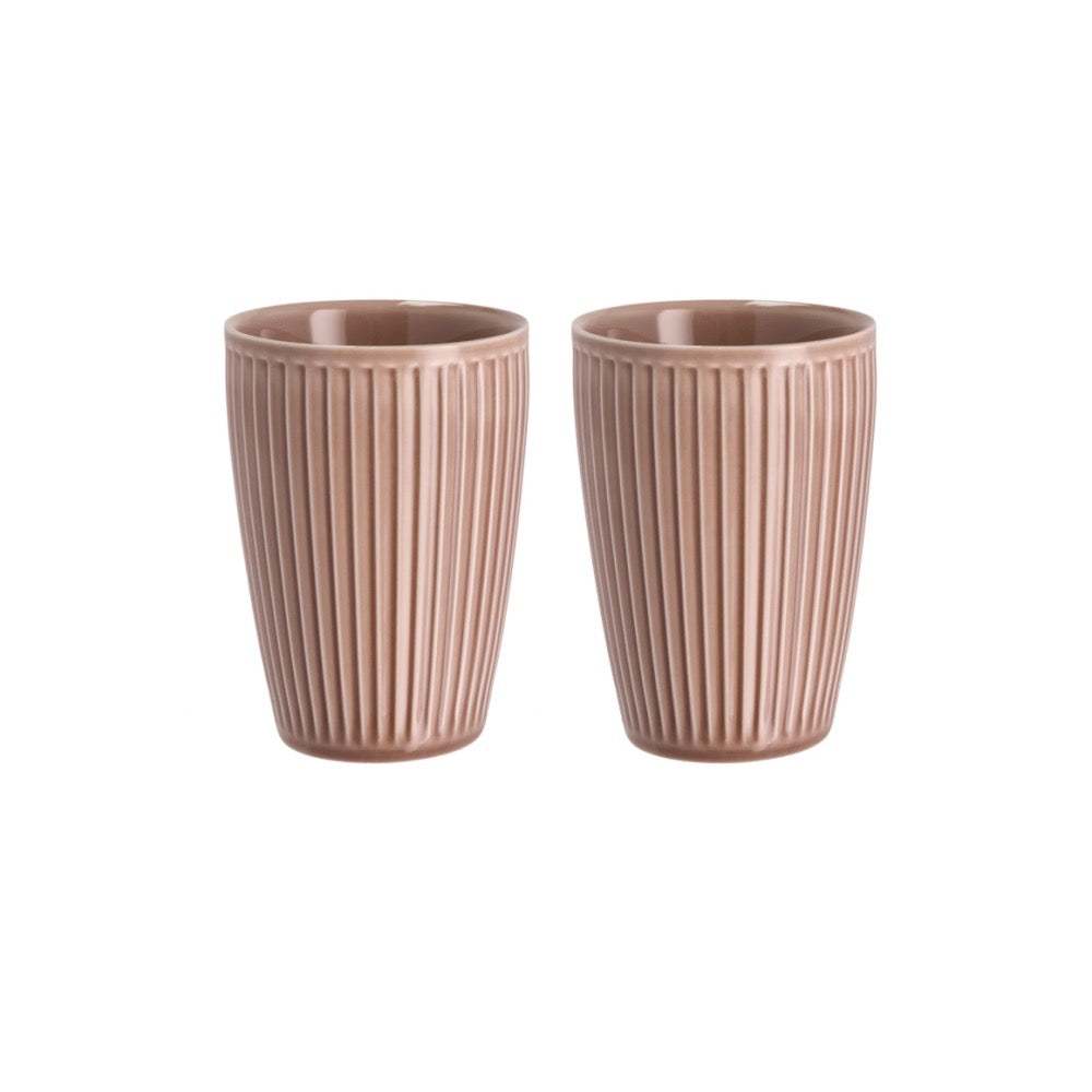 Termosmugg Plissé - Set med 2 st - Woodrose