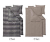 Sängkläder, 4 Set - Södahl Paket - 2x Bubbles Ash & 2x Zen Taupe